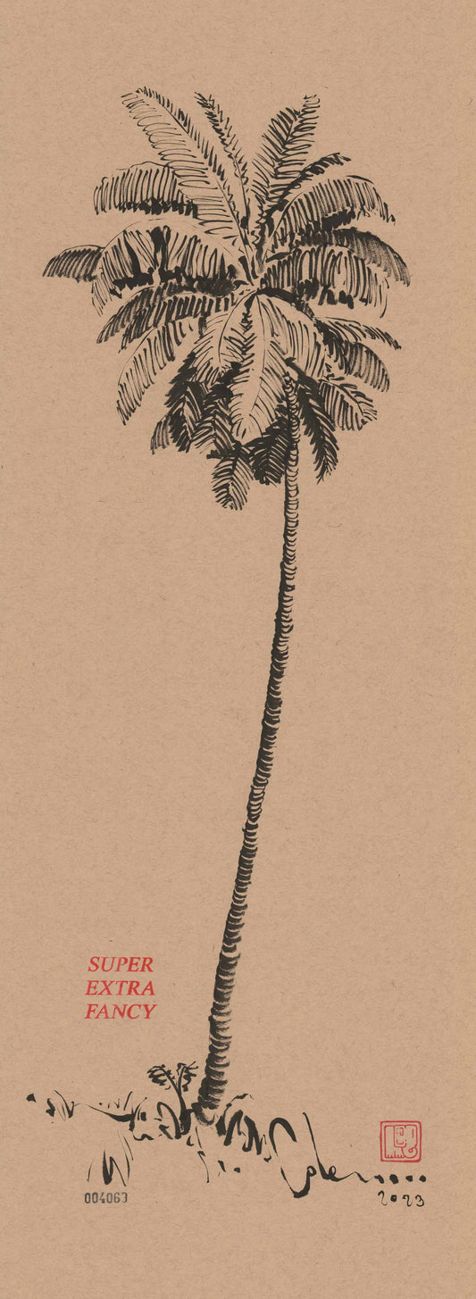 M. Palm Tree (9x24") Hand-Drawn to Order !!!