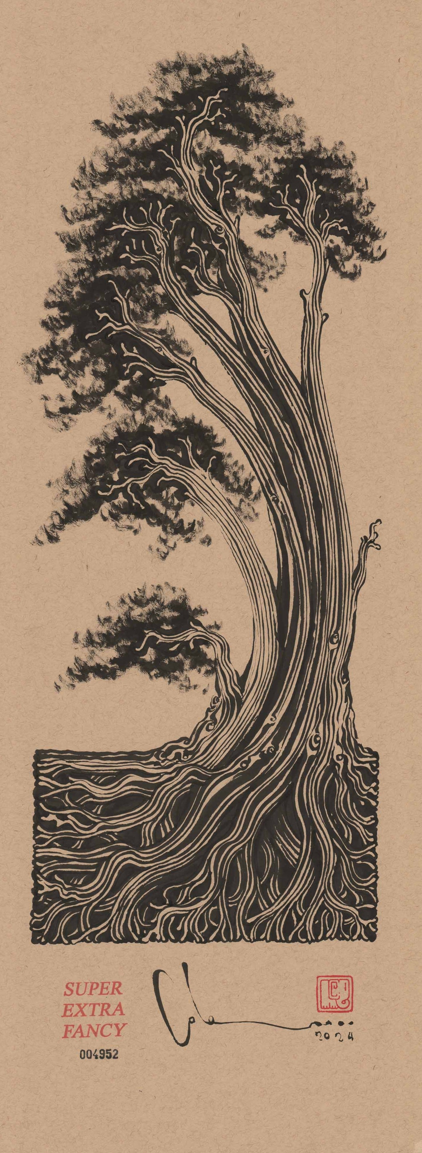 9x24" CYPRESS (FRAME INCLUDED)