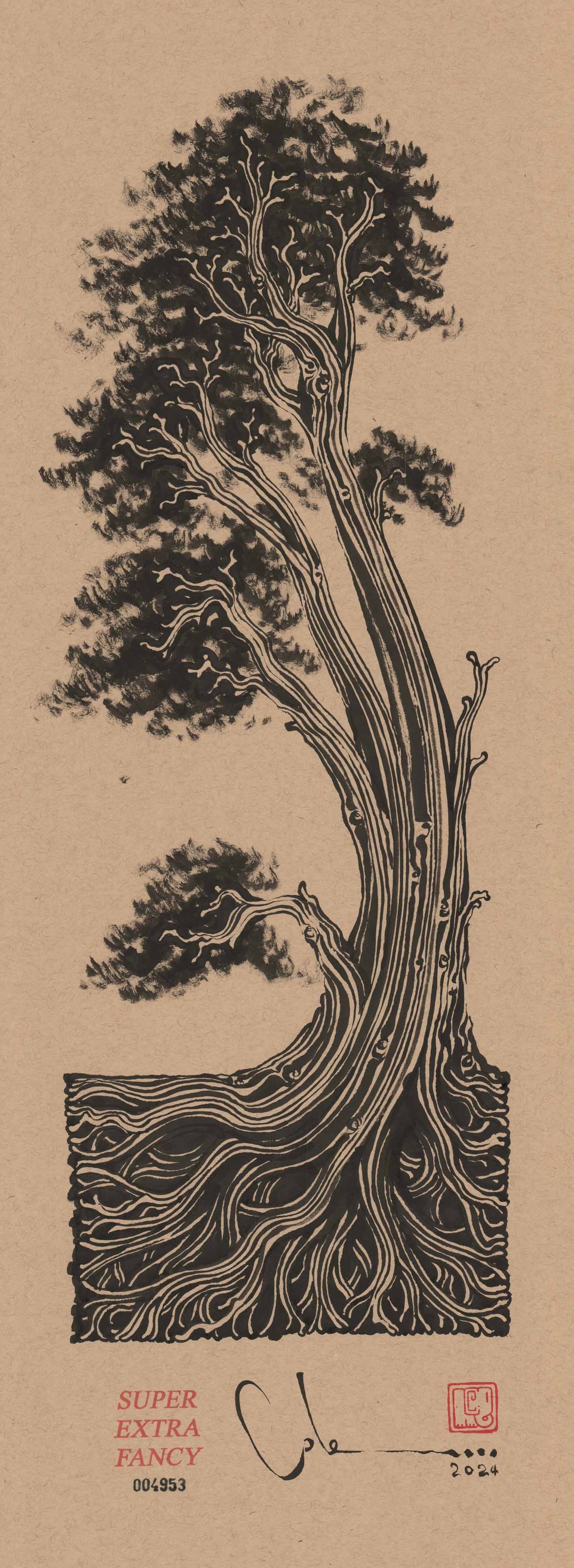 9x24" CYPRESS (FRAME INCLUDED)