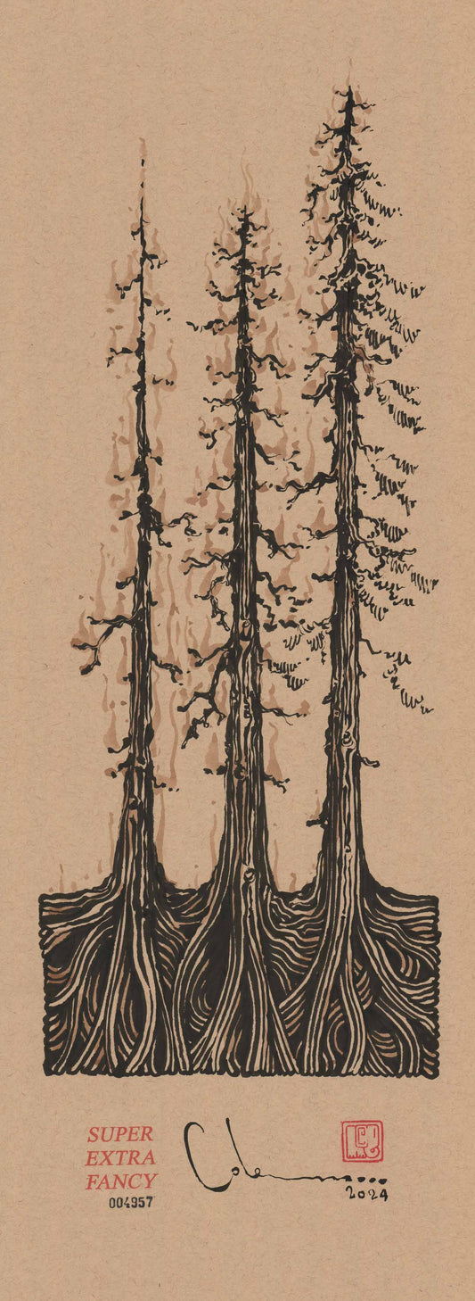 M. Forest Fire (9x24") Hand-Drawn to Order !!!