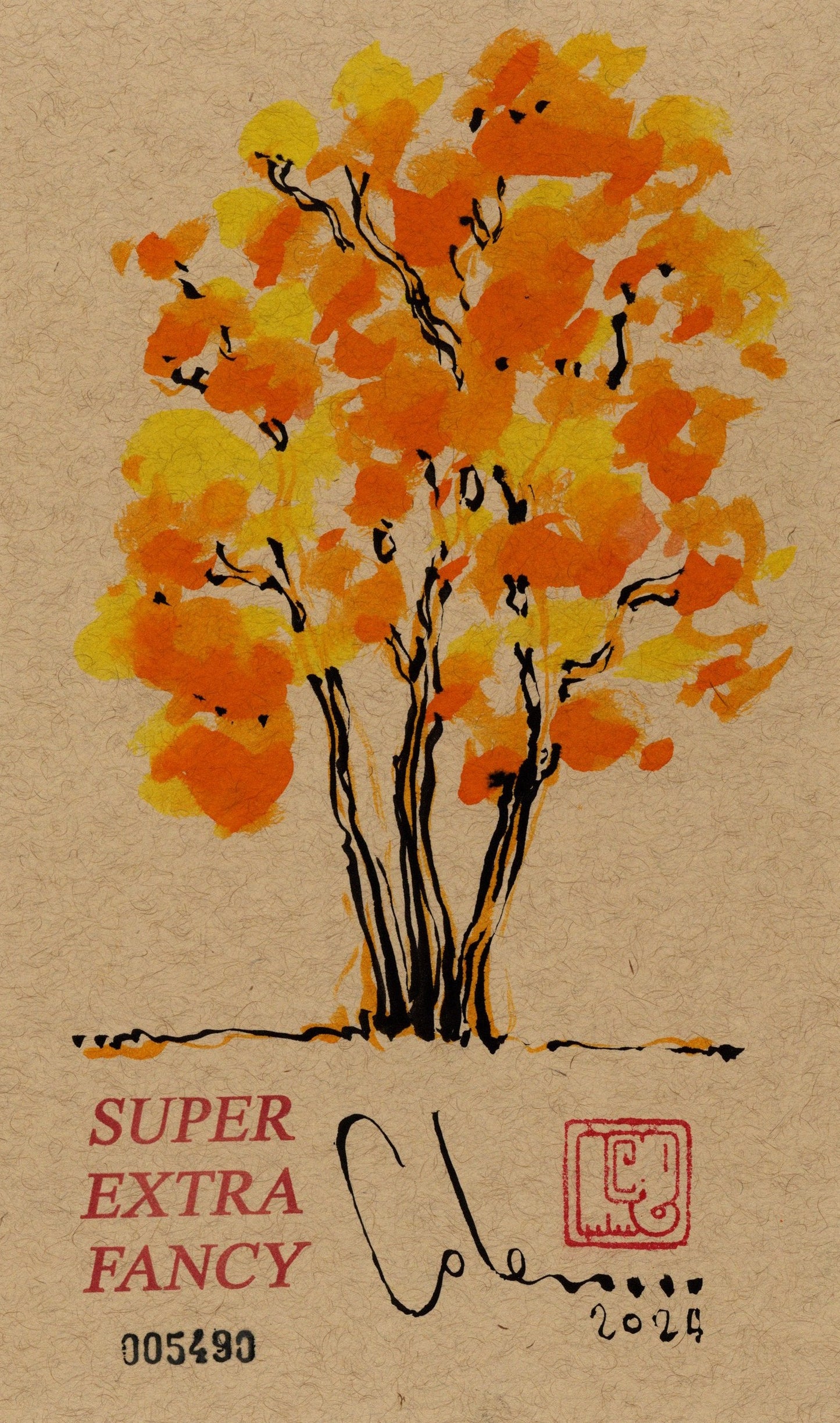 XS. Seasonal Drawing (5x8.5") Hand-Made Art !!!