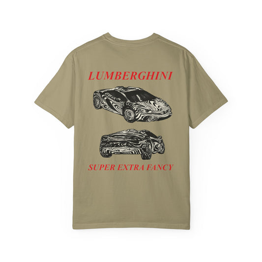 Fancy Lumberghini Tee — Khaki