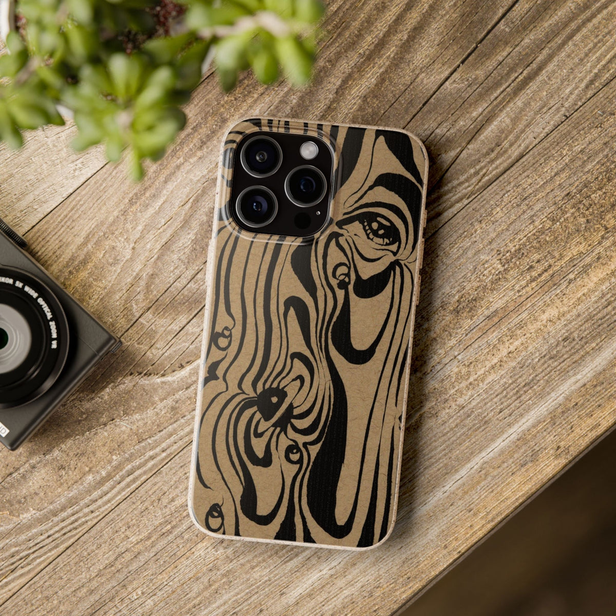 Watching Eye Wood Grain Phone Case — Biodegradable