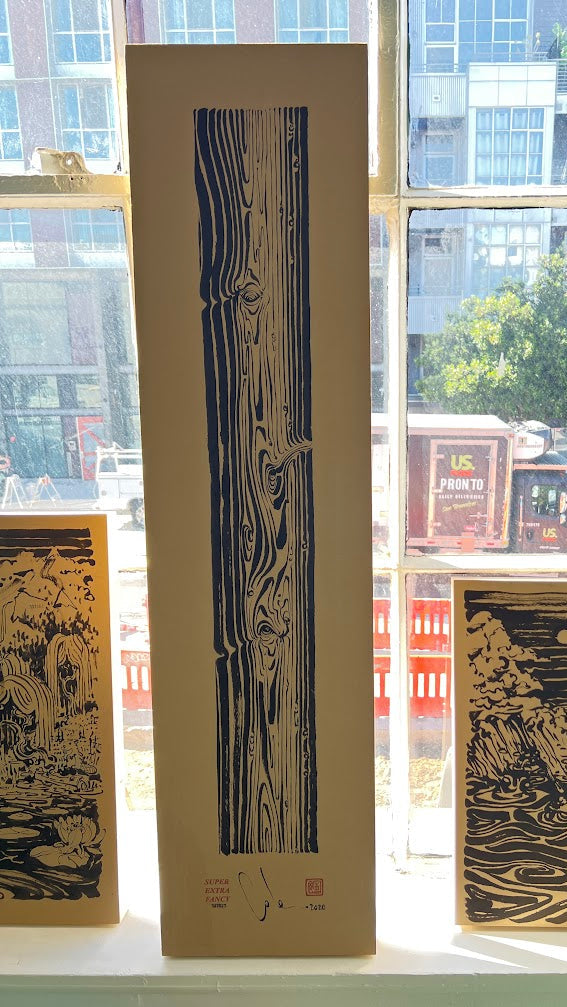 Wood Grain (12x48") Large Mounted Drawing · #7627
