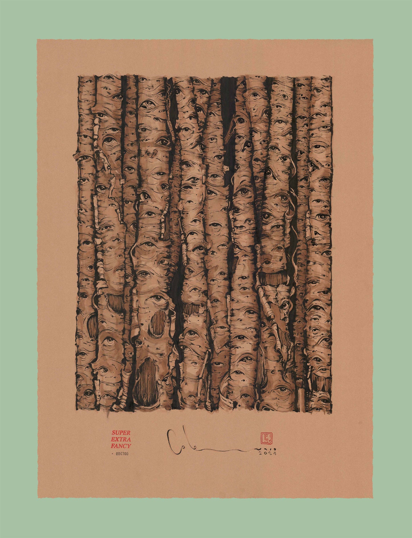 LARGE BIRCH FOREST (Hand-Drawn to Order)