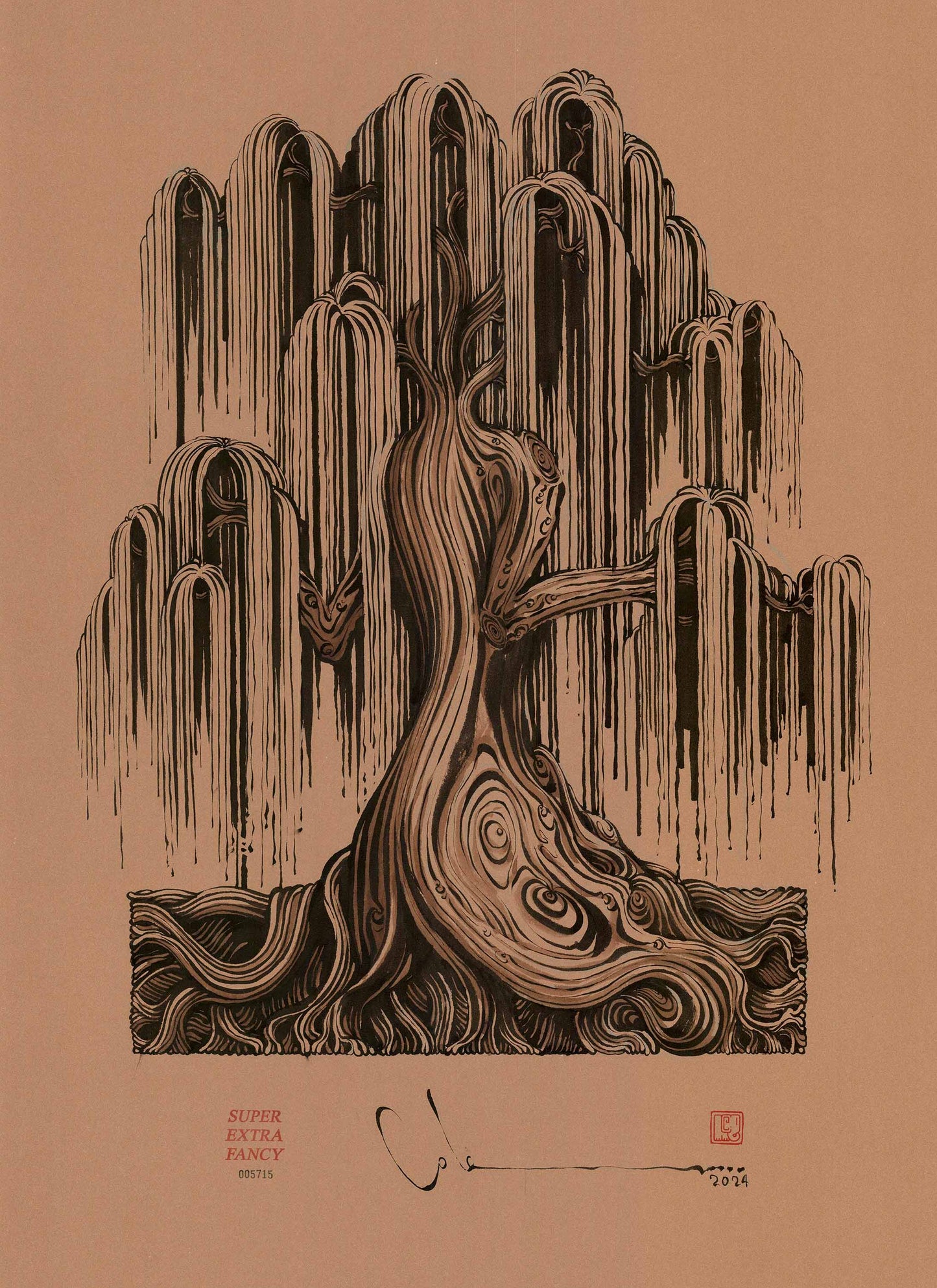 L. Daphne Willow (22x30") Hand-Drawn to Order !!!