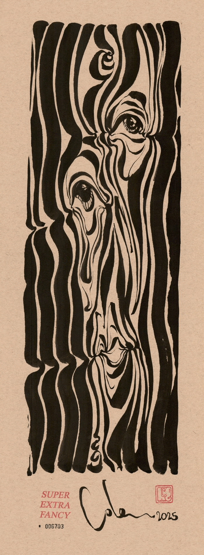 M. Artsit Choice Drawing (9x24") Hanging Frame Included !!!