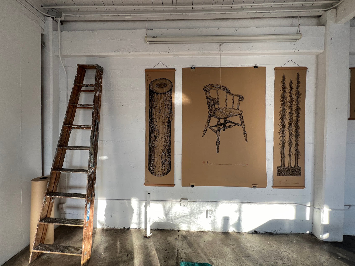 6' Foot Tall Drawing of a Log