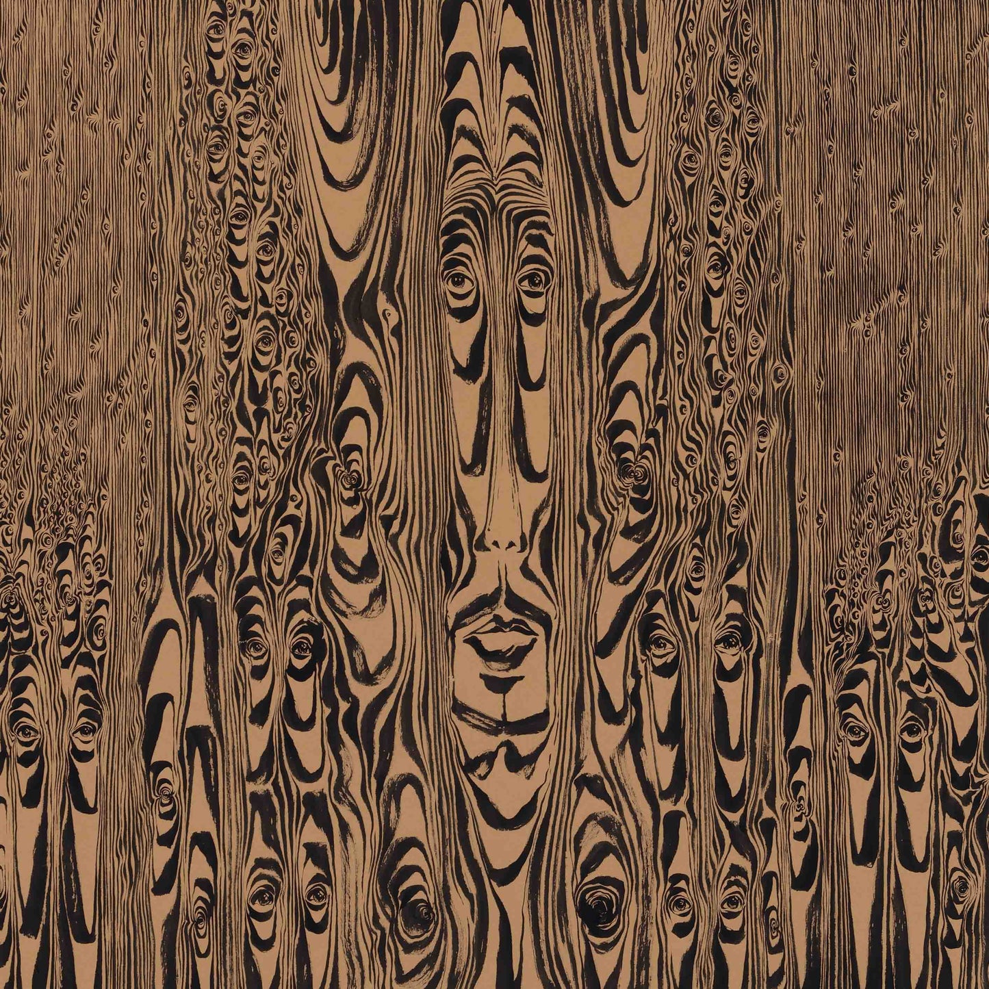 #2000 MILESTONE DRAWING !!! Woodgrain !!! 50x50"