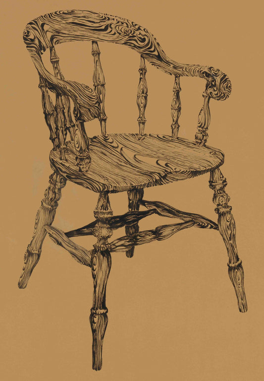 SXL. #3000 MILESTONE DRAWING (50x72") Wooden Chair Drawing !!!