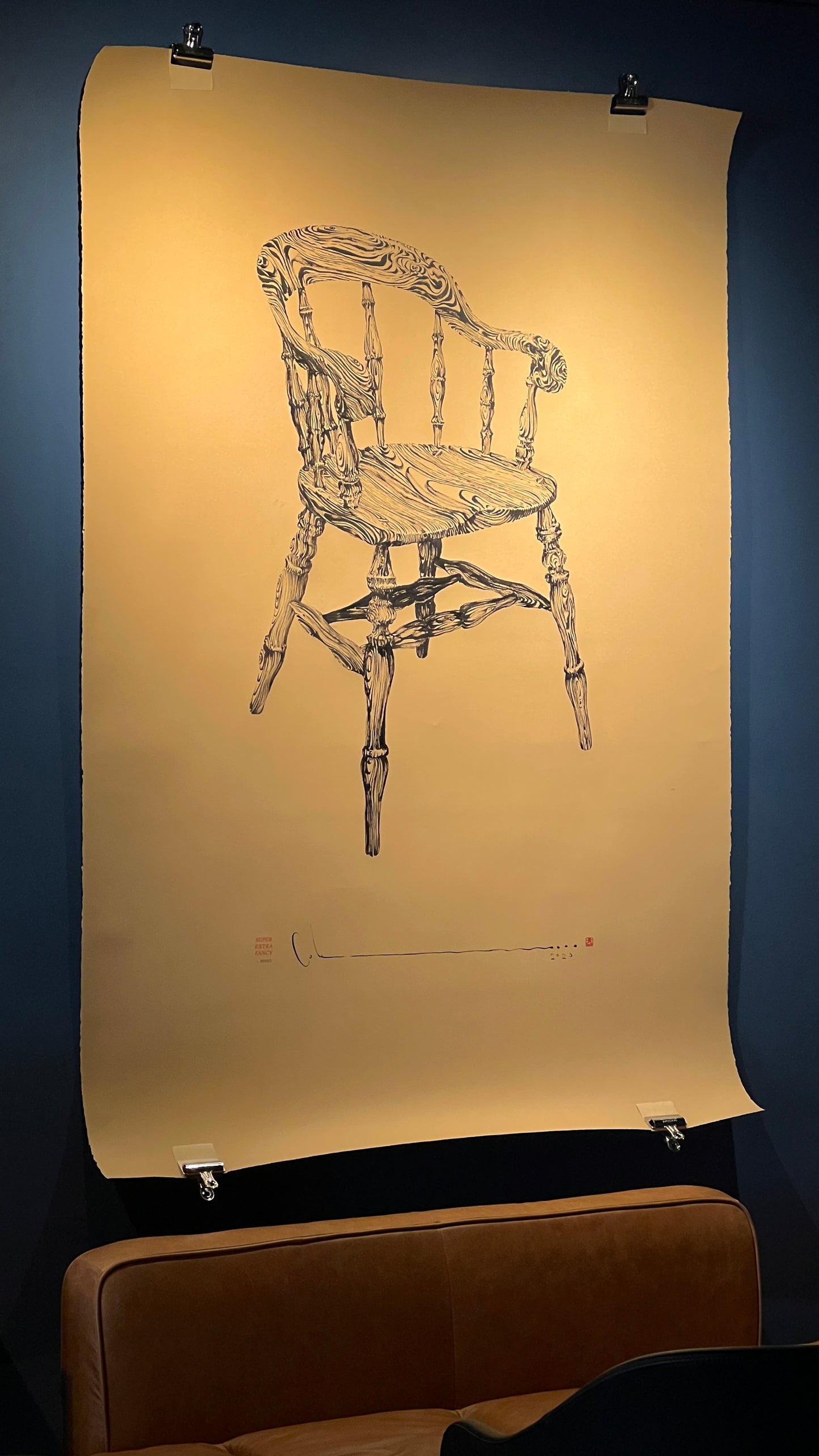 50 x 72" MILESTONE DRAWING #3000 WOODEN CHAIR