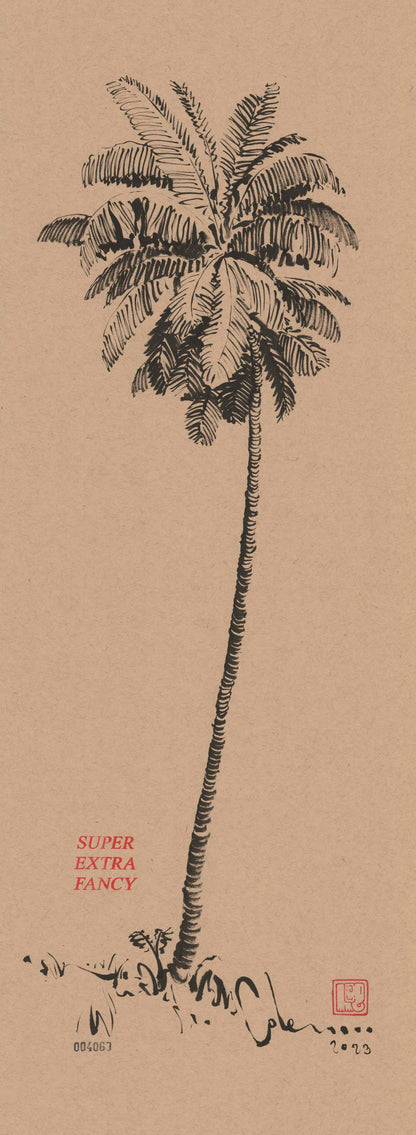 M. Palm Tree (9x24") Hand-Drawn to Order !!!