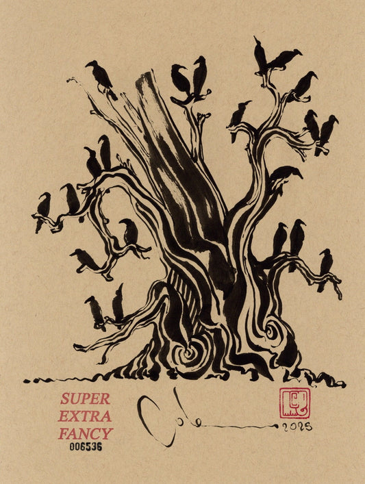 S. Crow Tree (9x12") Hand-Drawn to Order !!!