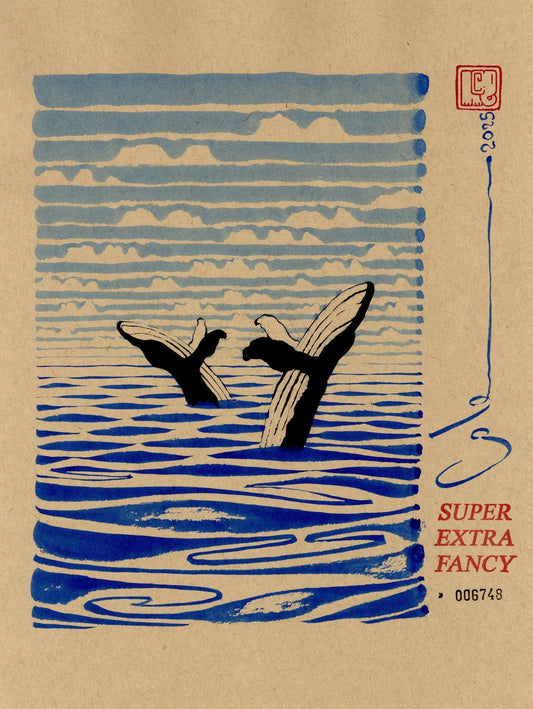 S. Whale Drawing (9x12") Hand-Drawn to Order !!!