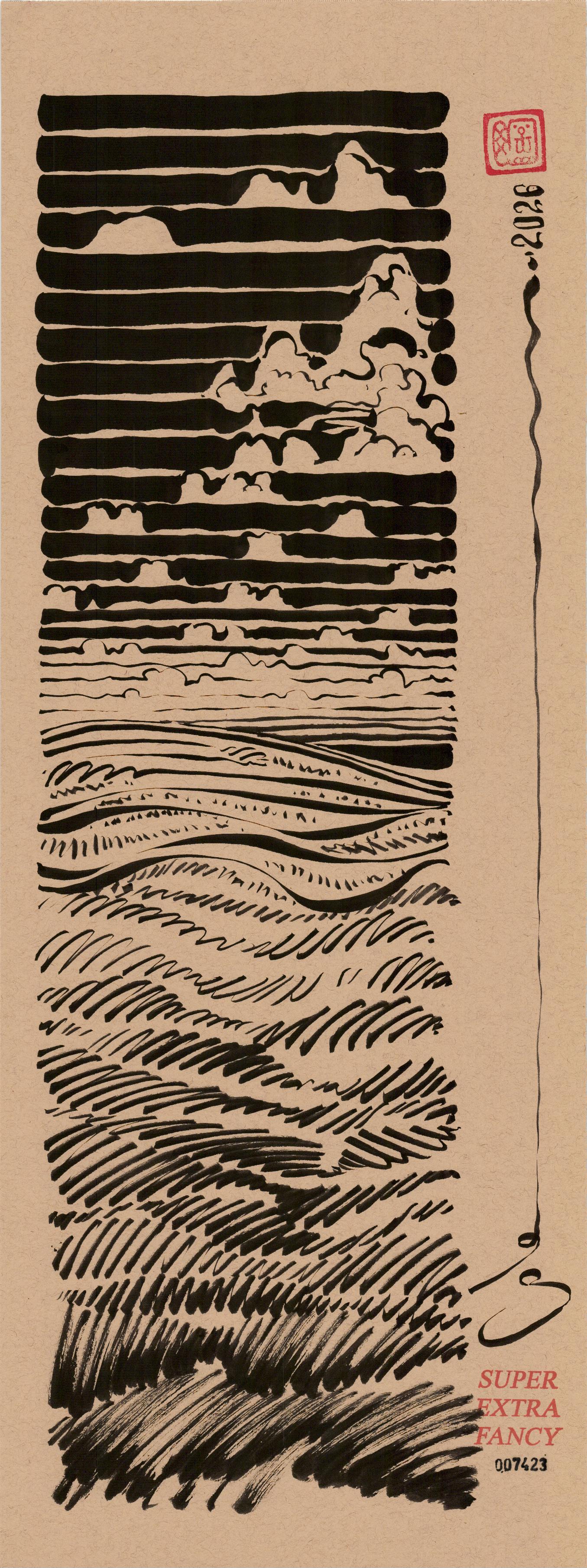 Medium Drawing (9x24") SXF Original Artwork