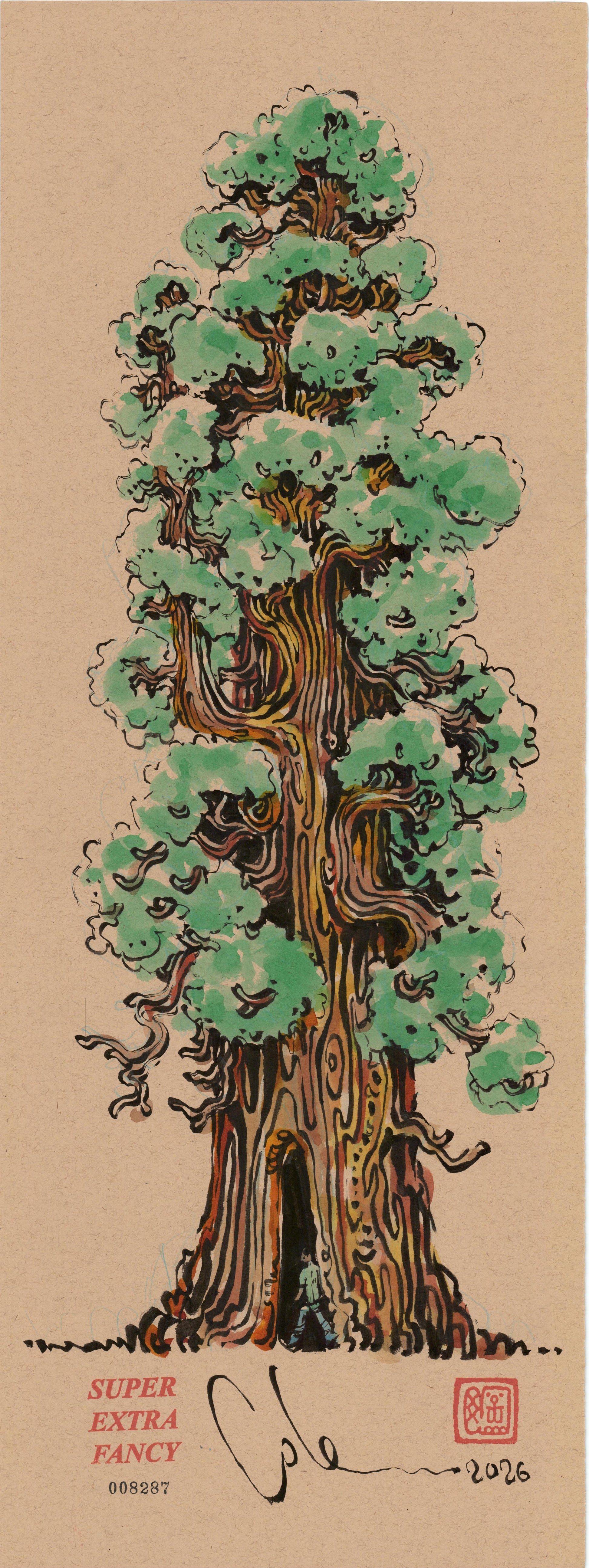 Giant Sequoia original drawing #8287