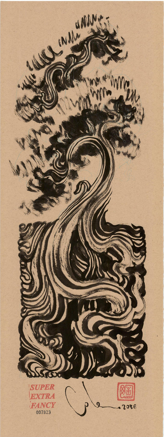 Windswept Pine original drawing #7823