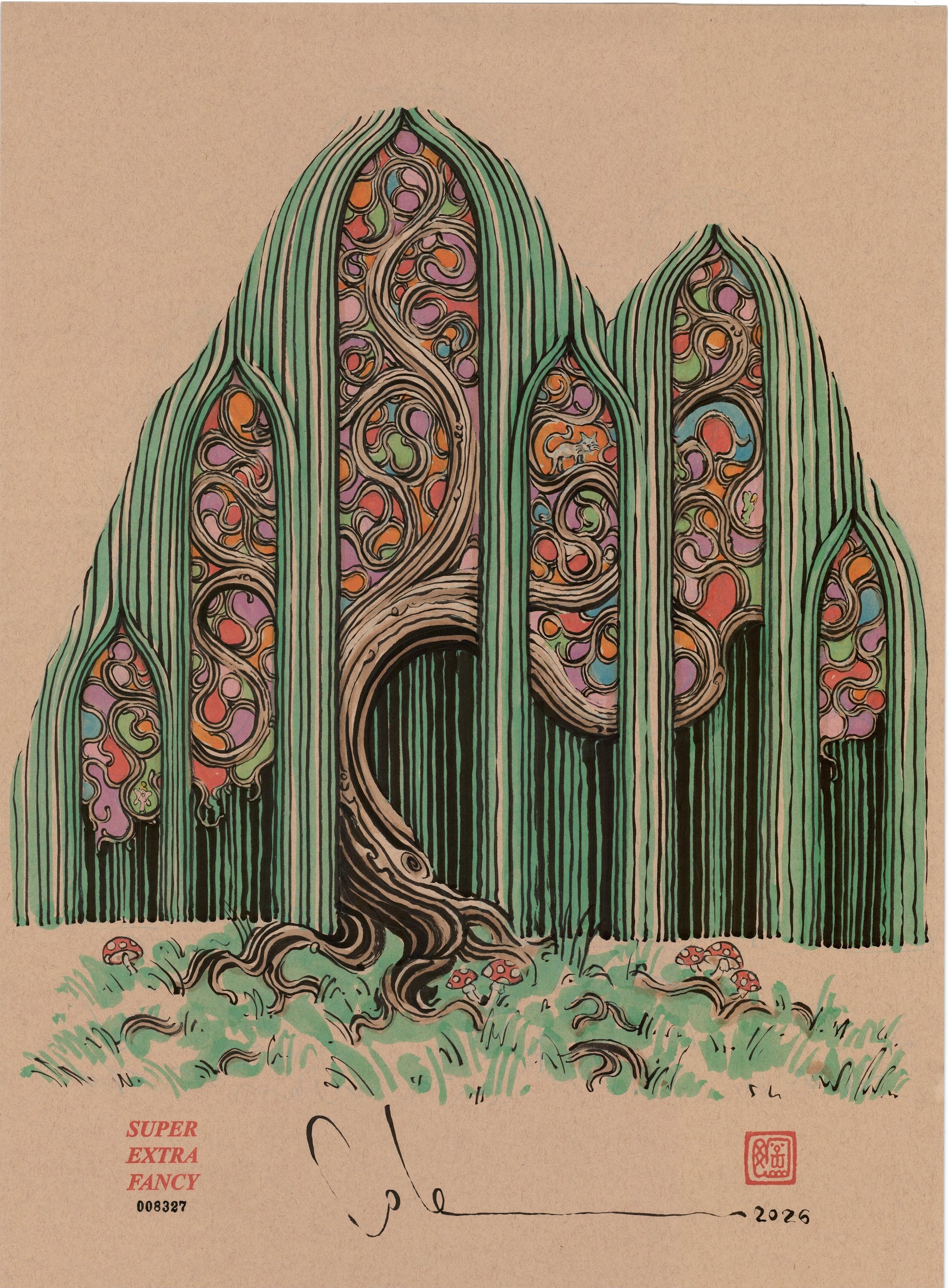 Stained glass willow (purple redraw) by SXF · #8327