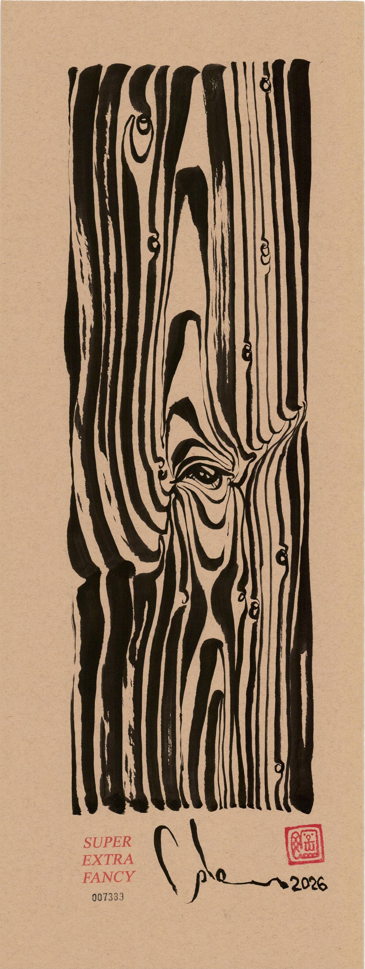 Eye in the Grain original drawing #7333