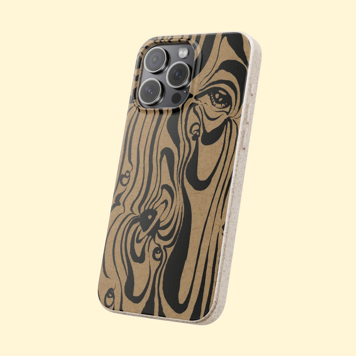 Watching Eye Wood Grain Phone Case — Biodegradable