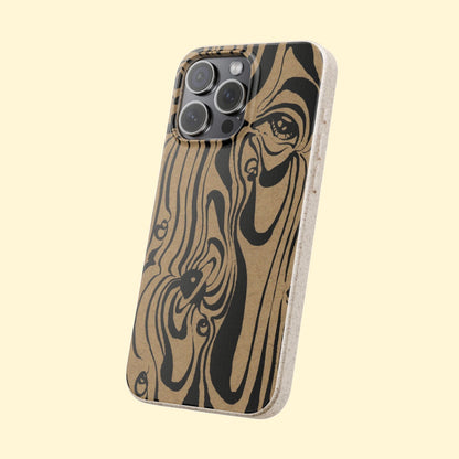 Watching Eye Wood Grain Phone Case — Biodegradable