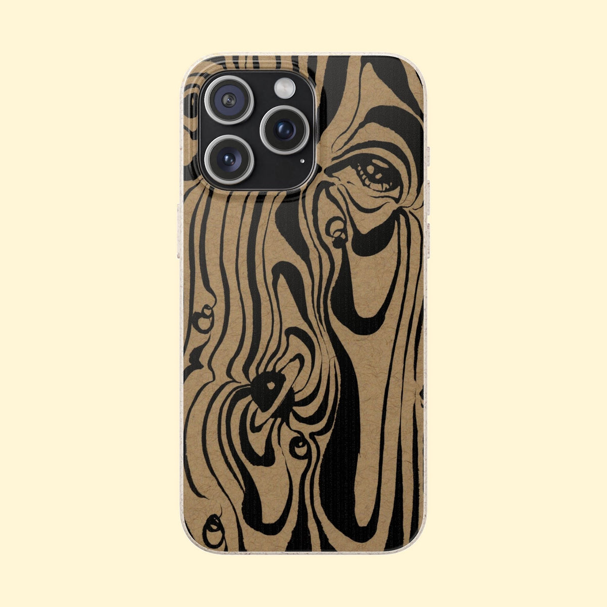 Watching Eye Wood Grain Phone Case — Biodegradable