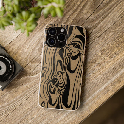 Watching Eye Wood Grain Phone Case — Biodegradable