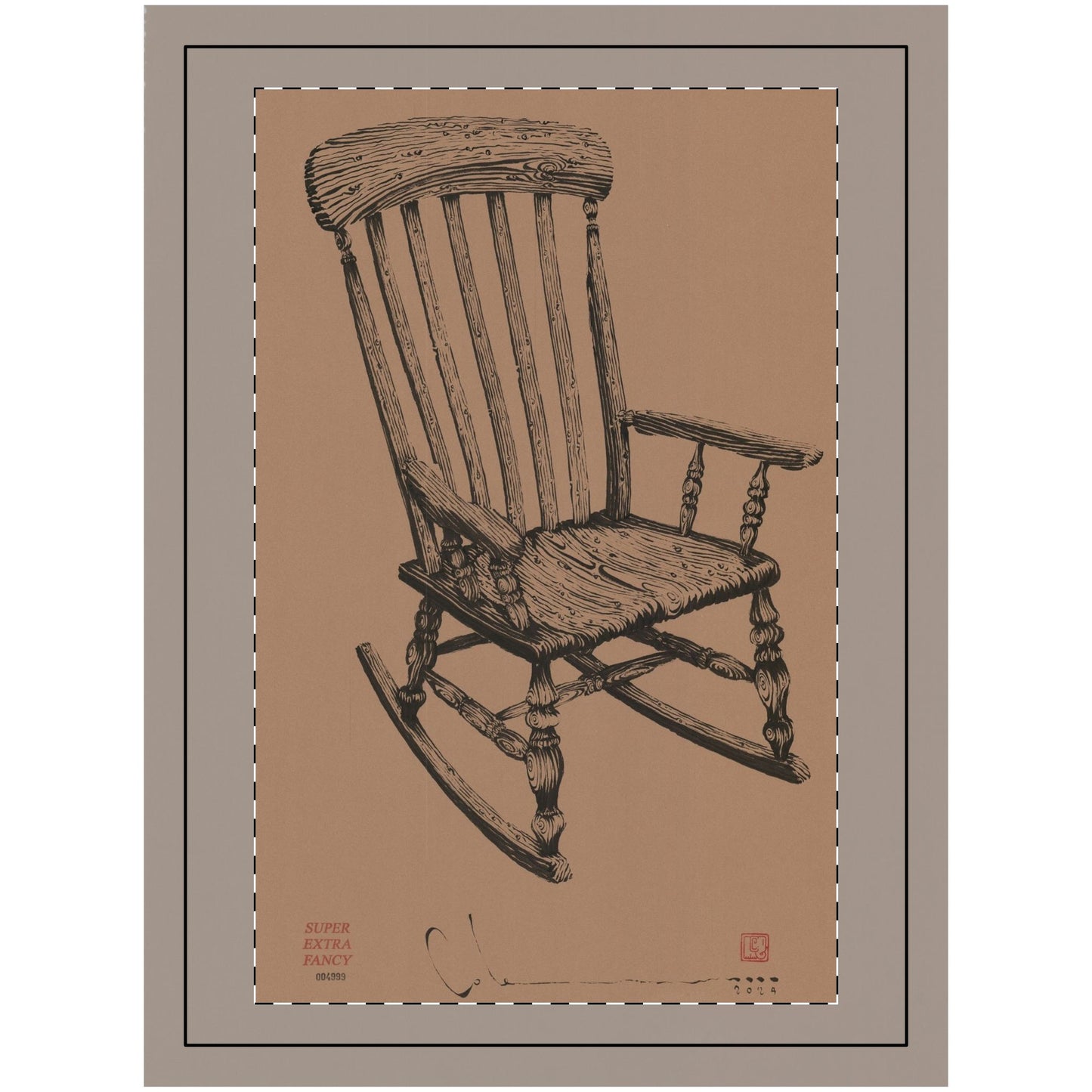 Rocking Chair (26x36") Wall Tapestry, Printed to Order
