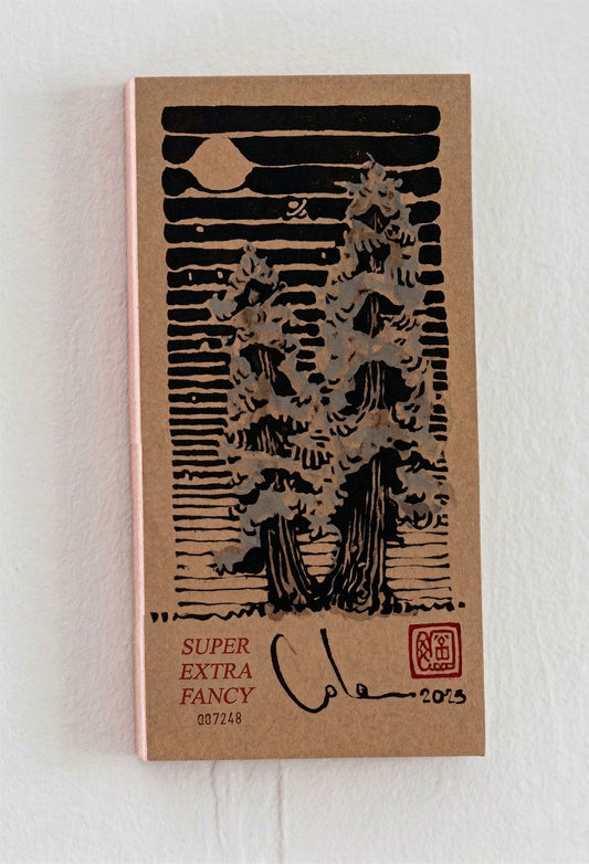 Redwood Pair w/ Moon #7248 (6x12") SXF Mounted Drawing