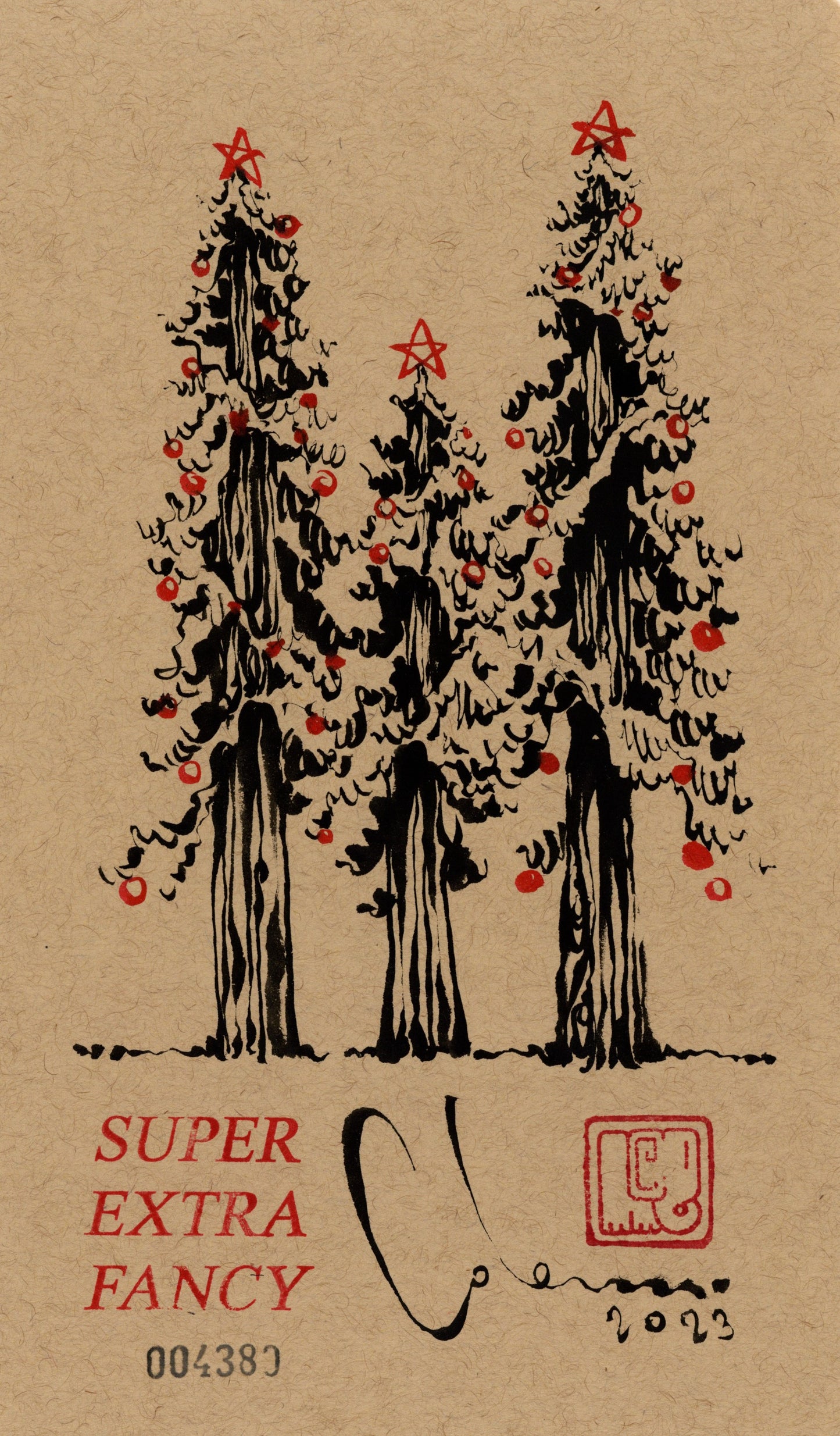 5x8.5" HOLIDAY TREES GIFT SET (STICKERS & ZINE INCLUIDED)