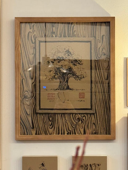 Camino Alto #7237 (Framed Drawing of a Drawing of a Tree)