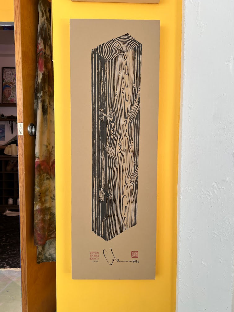 Plank (12x36") Large Mounted Drawing · #7496
