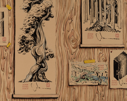 SXL. #6900 Drawings of Drawings  (43x32") Poster Frame Included !!!