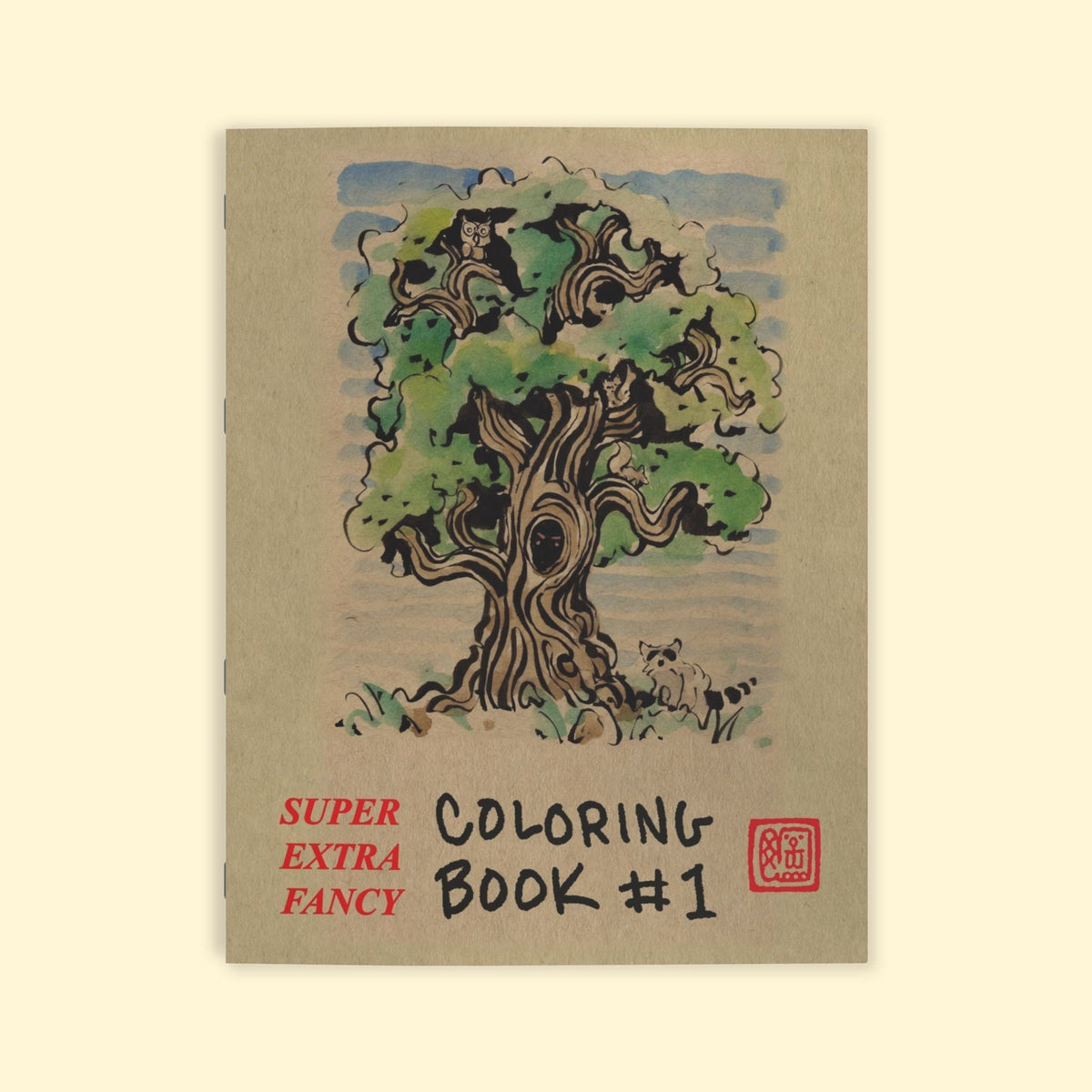 Super Extra Fancy Coloring Book #1 (White), front cover
